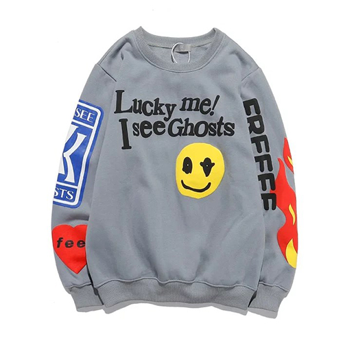 Kanye West Lucky Me i See Ghost Sweatshirt grey